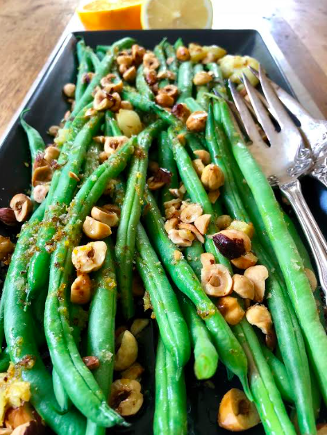 Swanbourne Market — Green Beans with Hazelnuts and Citrus Butter