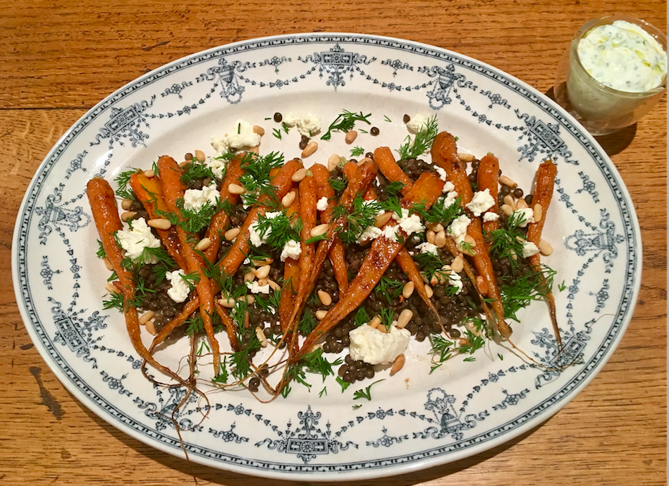 Swanbourne Market — Roast Carrot and Lentil Salad