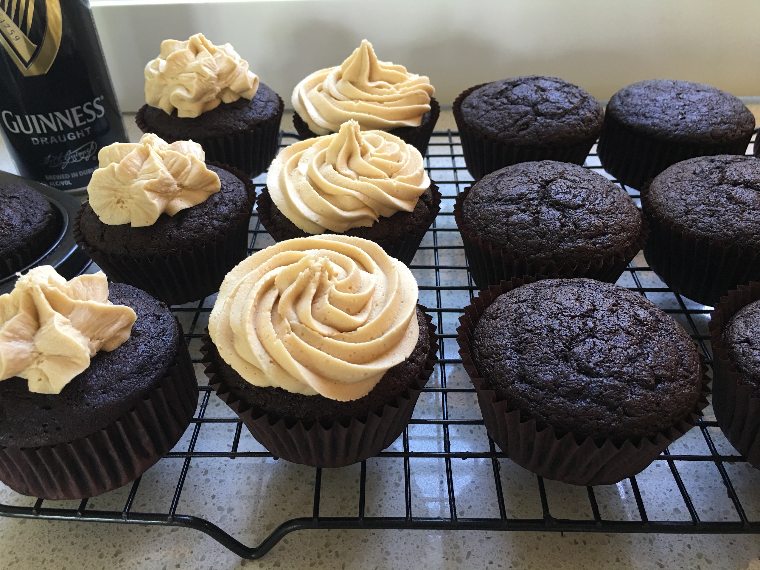 Swanbourne Market — Chocolate Guinness Cupcakes with Irish Whisky Caramel Frosting