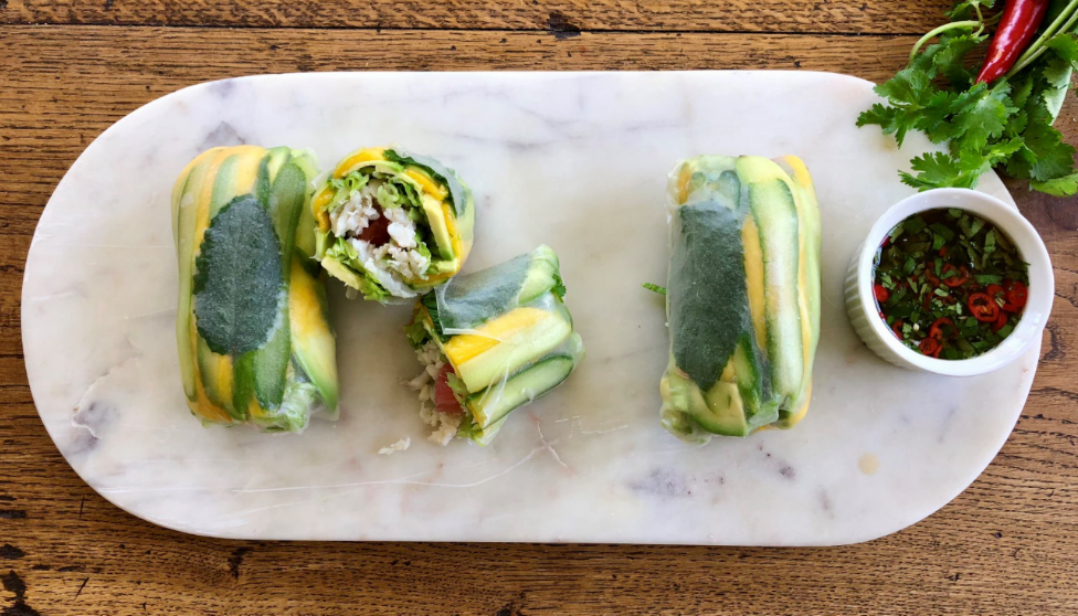 Swanbourne Market — Fresh Crab Mango and Pomelo Spring Rolls